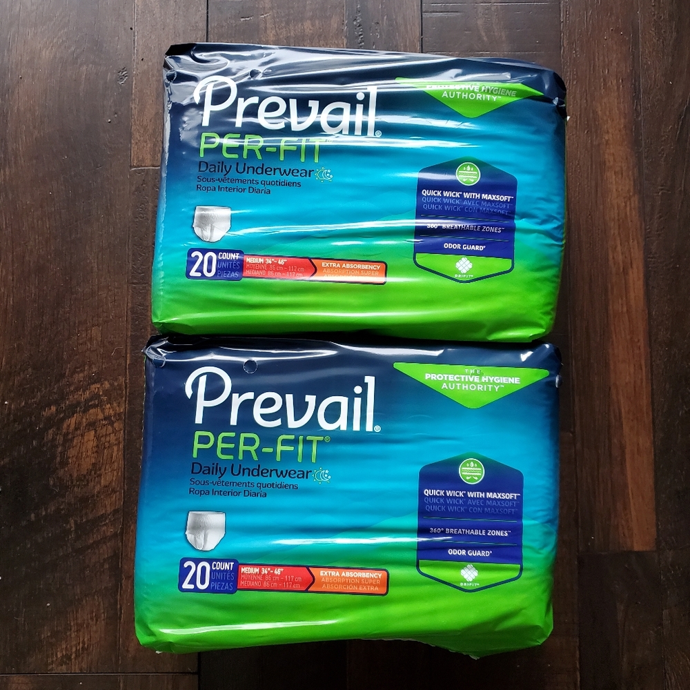2 Pack of Prevail Adult Diaper